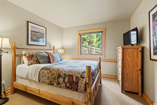 a view of a lake with a mountain in the background