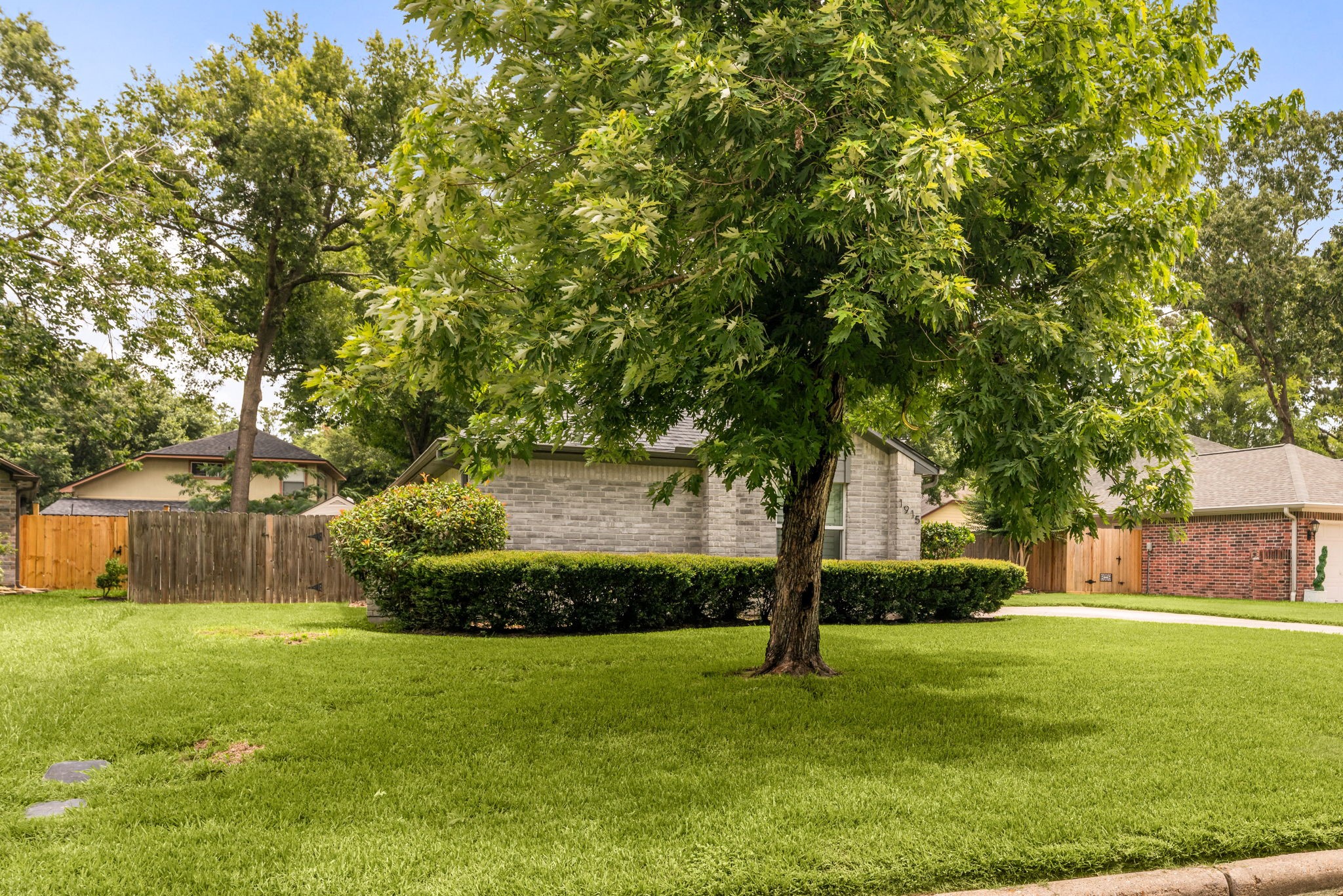 1915 Mercoal Drive Spring, TX 77386 - Photo 5 of 50 Expansive lot with mature trees providing shade and added privacy.