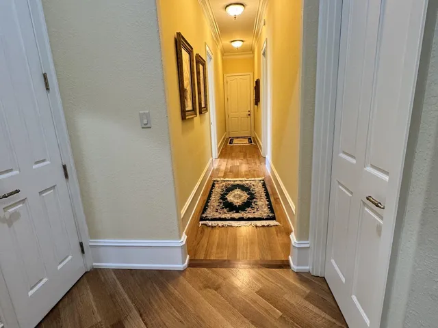 a bathroom with a tub and shower