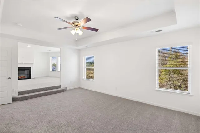 a view of a hallway with entryway