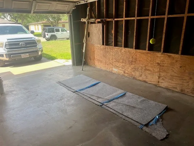 a view of a living room and front door