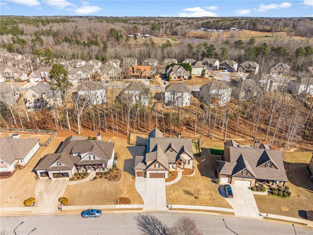 585 Hanover Drive Villa Rica, GA 30180 - Photo 59 of 72 an aerial view of residential houses with yard