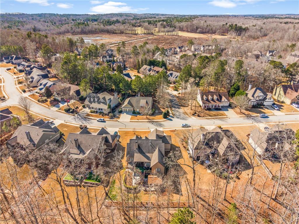 585 Hanover Drive Villa Rica, GA 30180 - Photo 60 of 72 an aerial view of residential houses with outdoor space