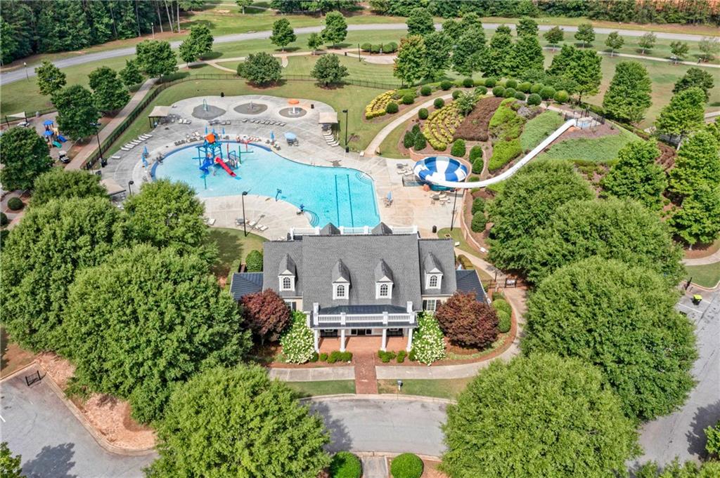 585 Hanover Drive Villa Rica, GA 30180 - Photo 68 of 72 an aerial view of a house with a garden