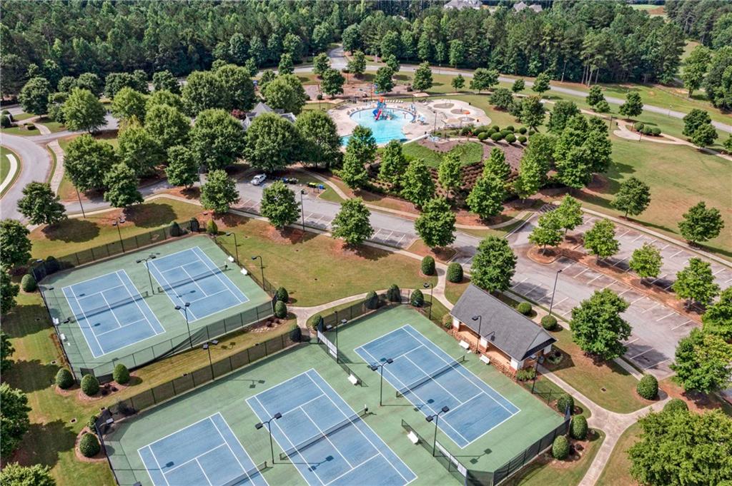 585 Hanover Drive Villa Rica, GA 30180 - Photo 8 of 72 an aerial view of residential houses with outdoor space