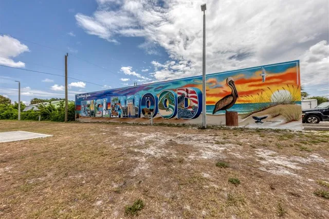 a view of street with sitting area