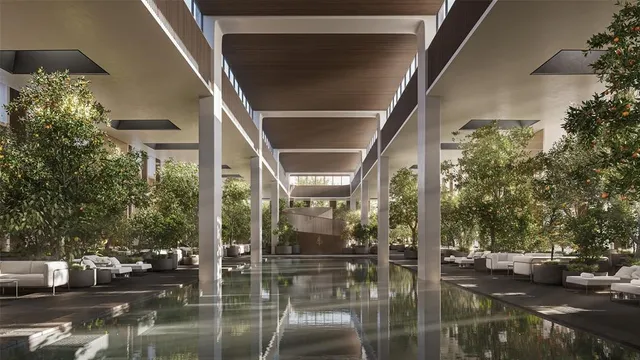 a view of a street from a building