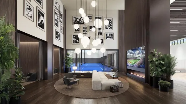 a view of entryway and livingroom with furniture