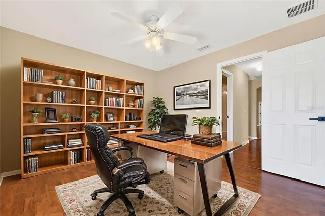 a bathroom with a sink and vanity