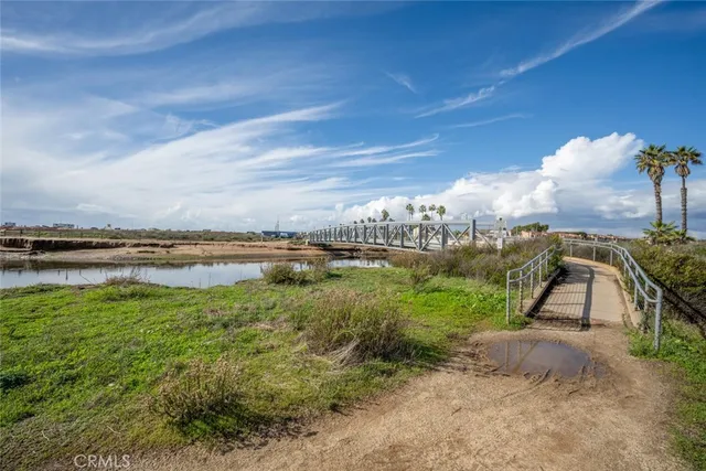 a view of a lake with a big yard