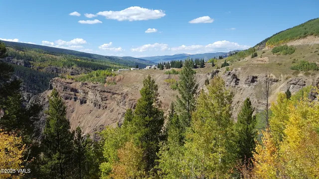a view of a field with an ocean