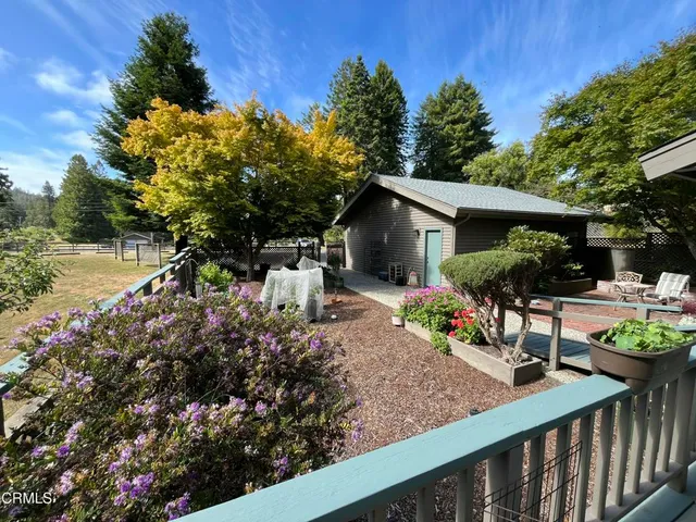 a street view with wooden fence