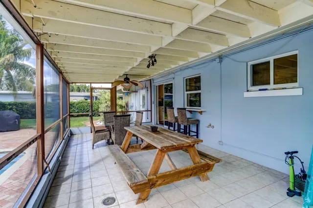 a house view with a seating space