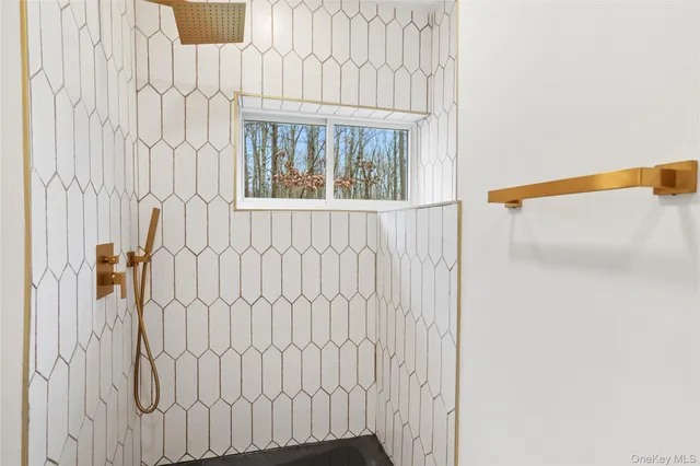a view of a door with a shower curtain