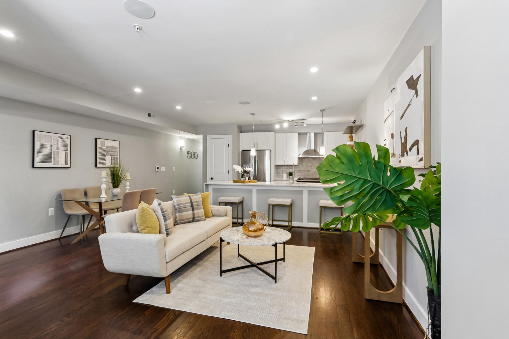 1311 K Street Southeast, Unit 1 Washington, DC 20003 - Photo 1 of 33 Spacious enough for living & dining.