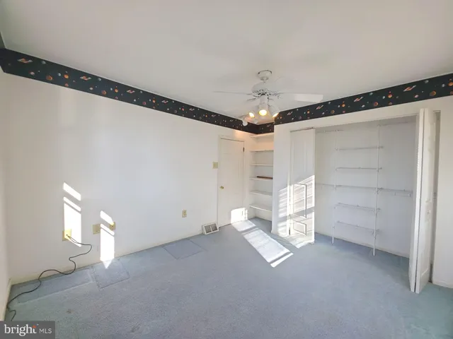 an empty room with a window