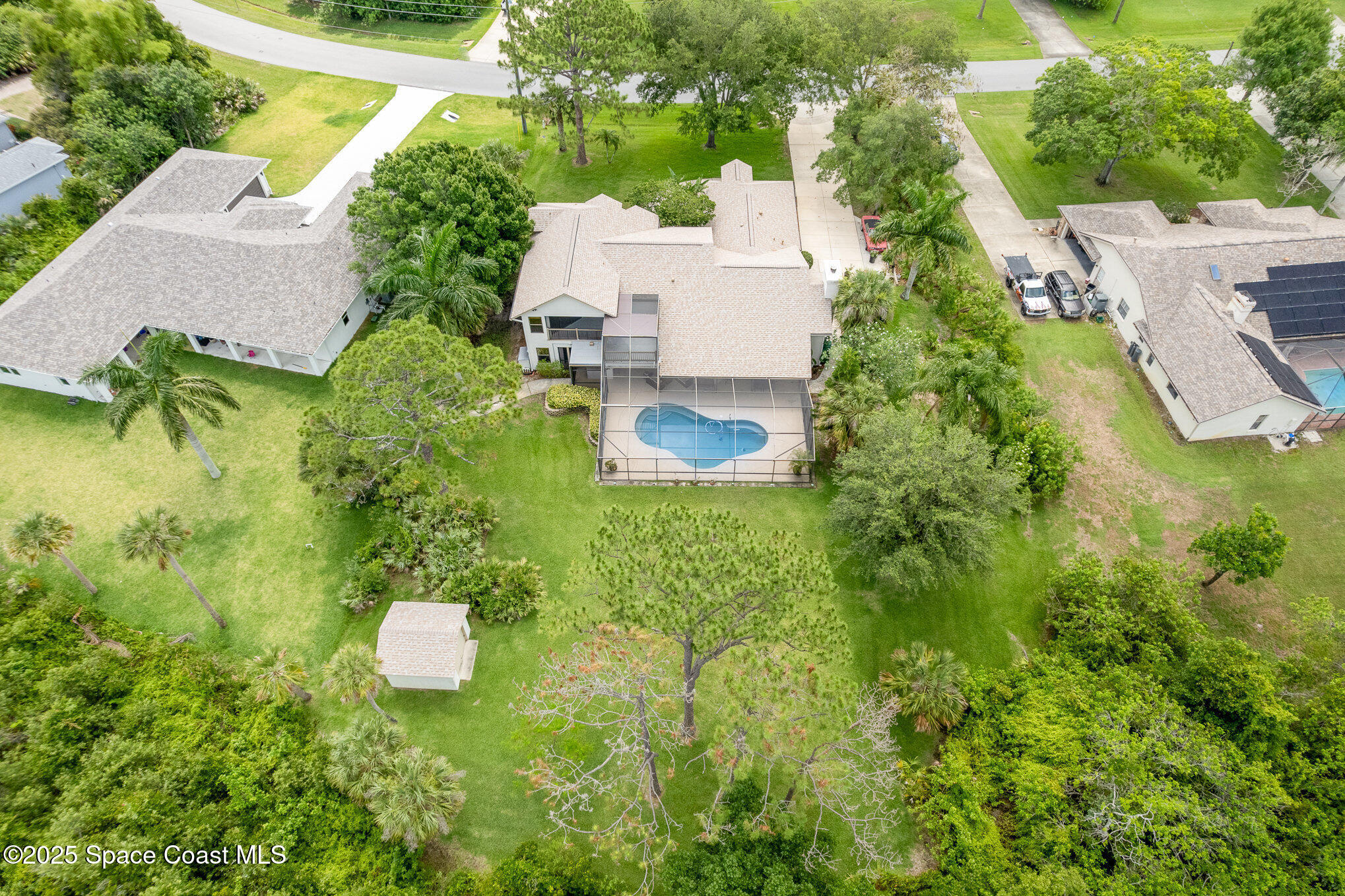 3750 Shady Run Road Melbourne, FL 32934 - Photo 41 of 50 an aerial view of a house with outdoor space