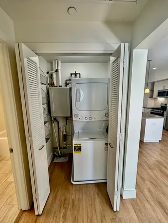 a room with storage and utility