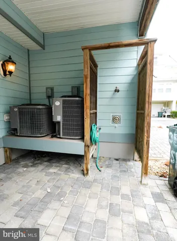 front view of a building with a street