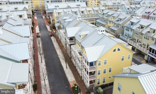 an aerial view of a building