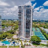 a view of a city with tall buildings