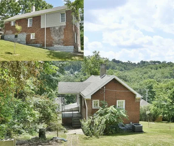 a view of a back yard of the house