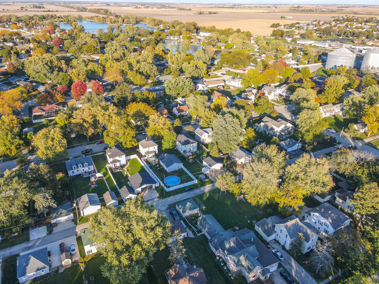 244 West 4th Street Manteno, IL 60950 - Photo 42 of 42 an aerial view of residential houses with outdoor space