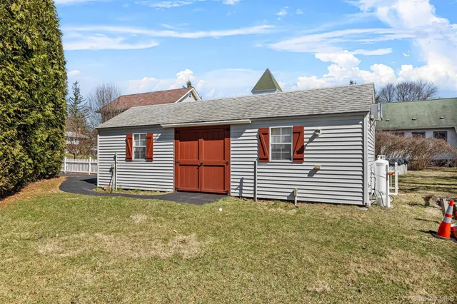 a view of a house with snow on the floor
