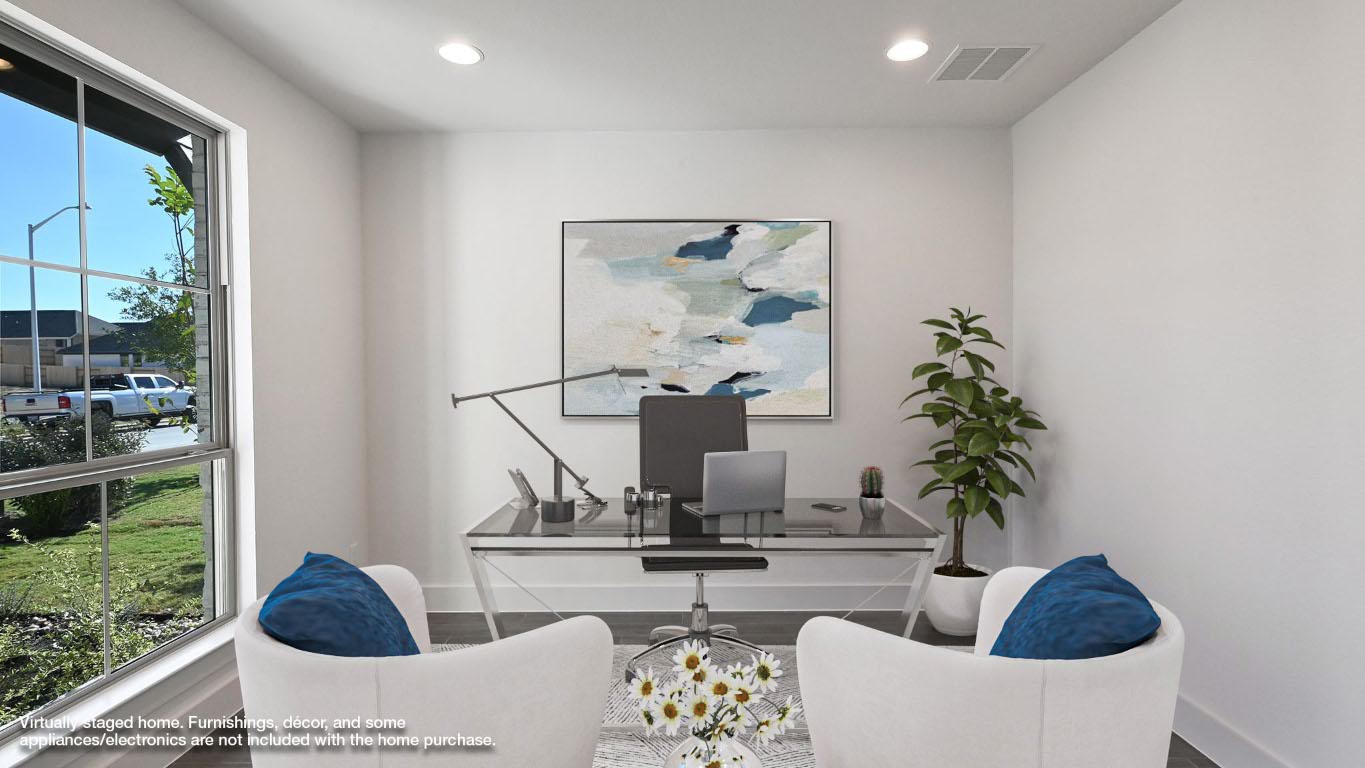 580 Bay Breeze Drive Kyle, TX 78640 - Photo 7 of 35 a living room with furniture and potted plant