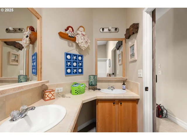 a view of a bathroom with a shower curtain