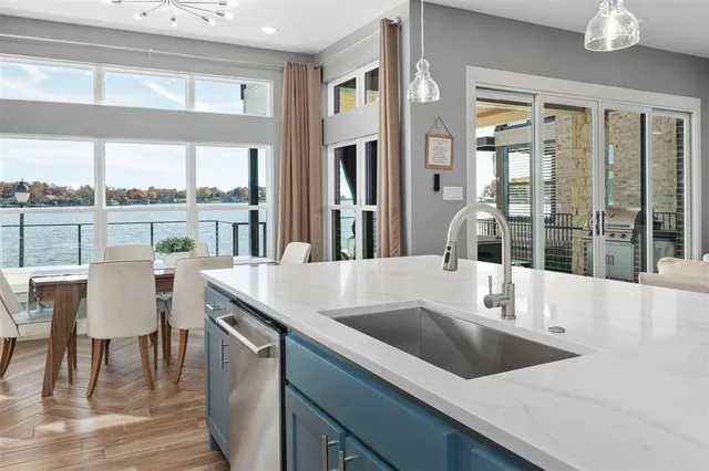 a view of a kitchen counter top and furniture