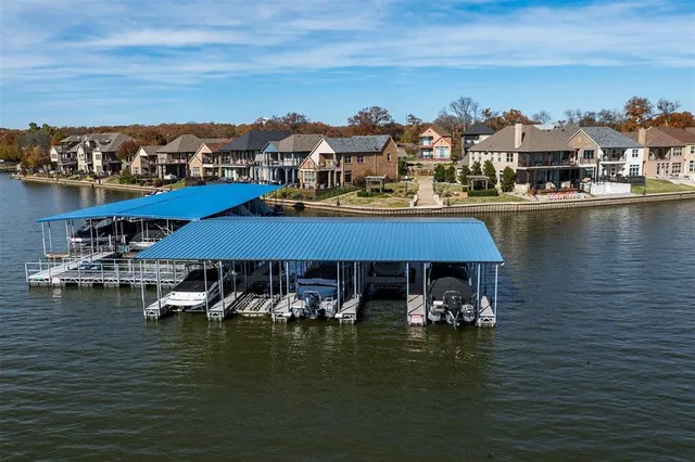 a view of a lake with a house