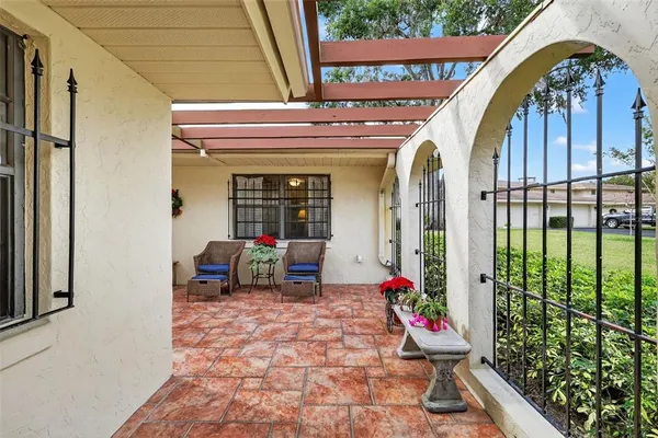 a view of a entryway door of the house