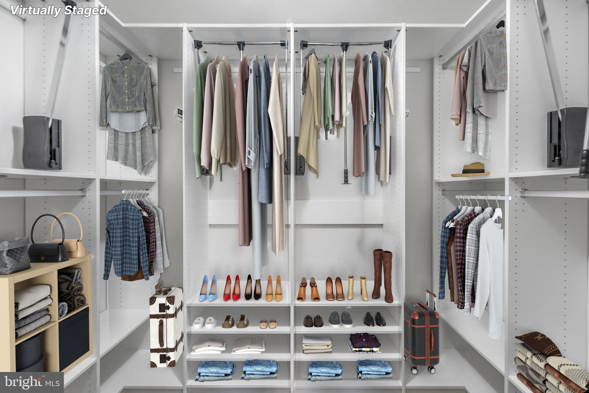 3510 Landing Way Silver Spring, MD 20906 - Photo 27 of 47 a view of walk in closet with clothes and shoes