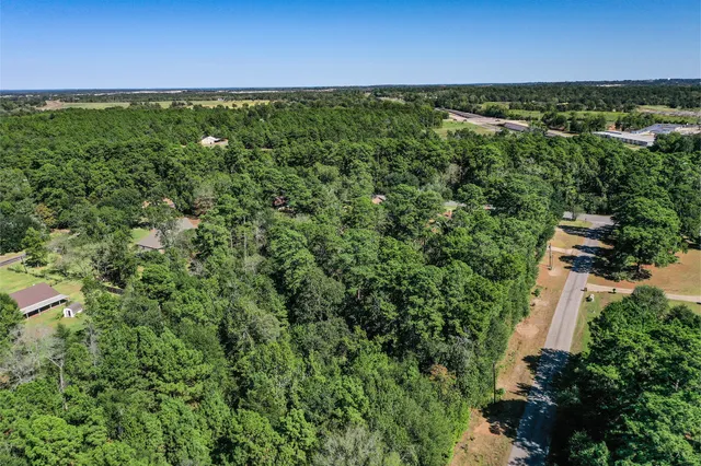 a view of a field with an ocean