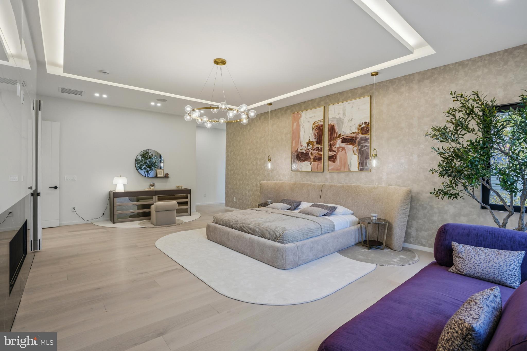 9408 Old Courthouse Road Vienna, VA 22182 - Photo 46 of 91 Elegant modern bedroom with serene ambiance.