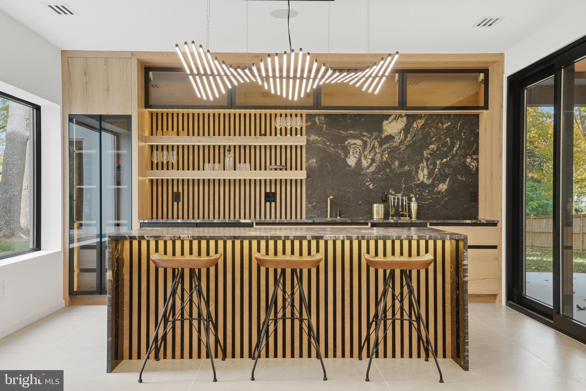 9408 Old Courthouse Road Vienna, VA 22182 - Photo 74 of 91 Sleek modern kitchen with striking design.