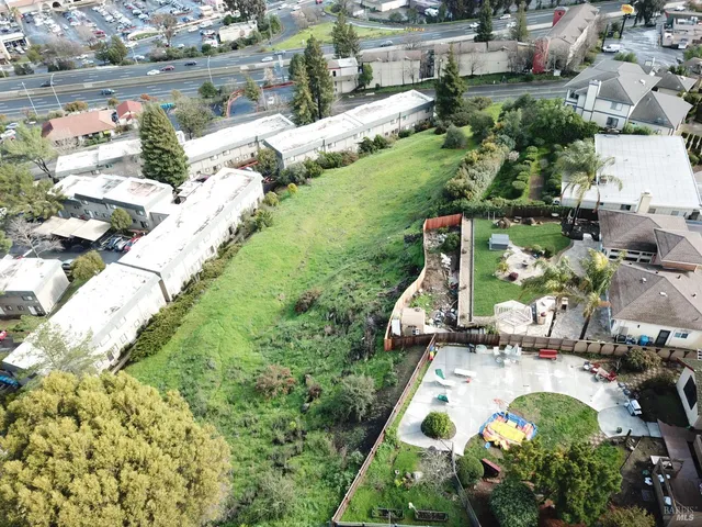 an aerial view of multiple house