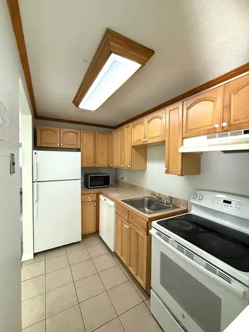 a kitchen with a stove a sink and a refrigerator