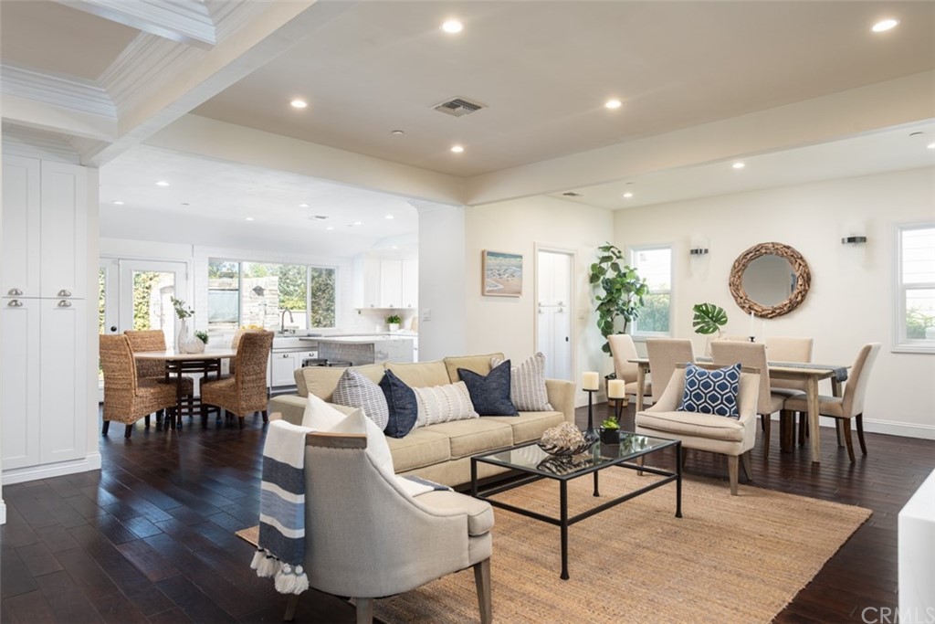 1609 Chestnut Avenue Manhattan Beach, CA 90266 - Photo 3 of 26 a living room with fireplace furniture and a wooden floor