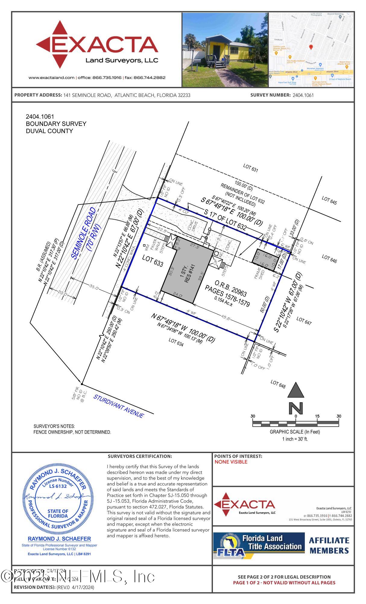 141 Seminole Road Atlantic Beach, FL 32233 - Photo 10 of 15 Survey