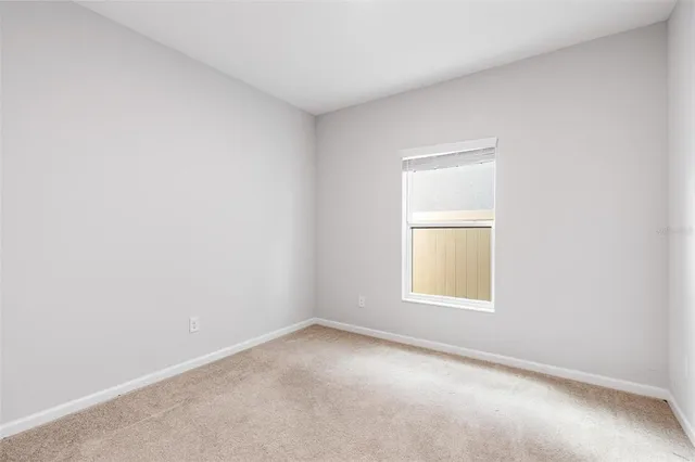 an empty room with closet