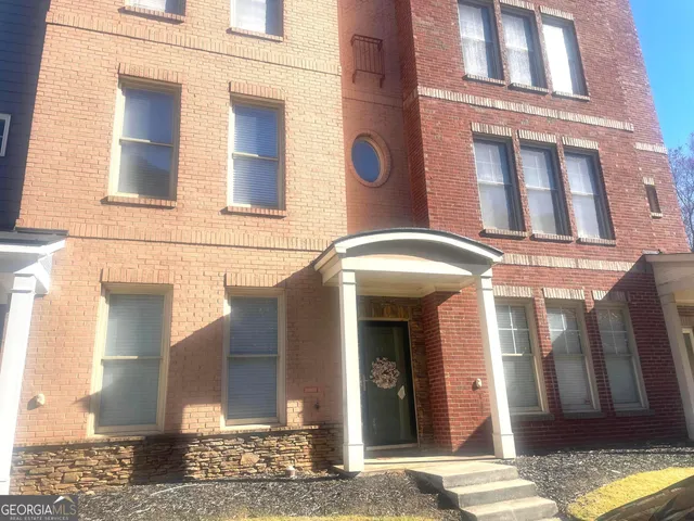 a front view of a building