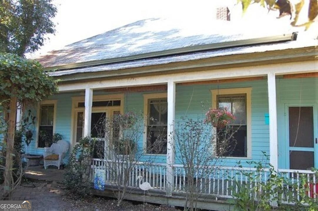front view of a house with a porch
