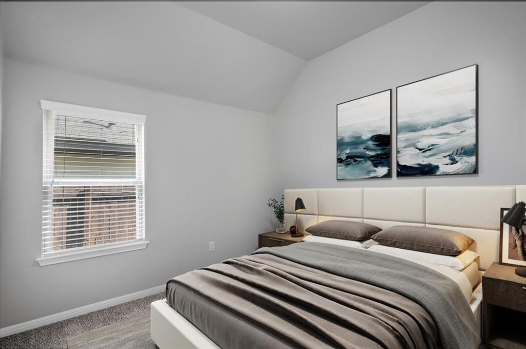 1909 Goldilocks Lane Manchaca, TX 78652 - Photo 19 of 27 a bedroom with a bed and a painting on the wall