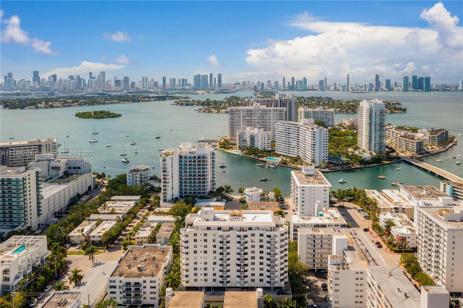 1621 Bay Road, Unit 602 Miami Beach, FL 33139 - Photo 21 of 28 a view of a lake with a terrace