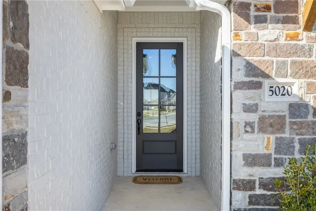 a view of front door