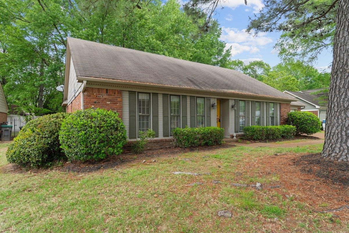 7008 Crestridge Road Memphis, TN 38119 - Photo 3 of 25 Ranch-style house featuring a front lawn and brick siding
