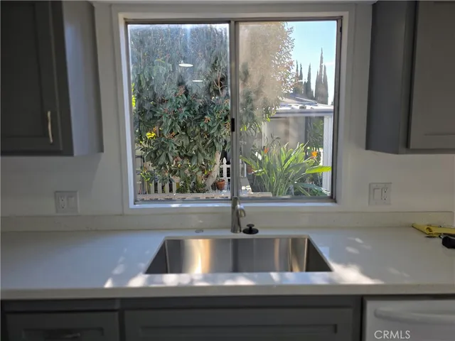 a sink with a window