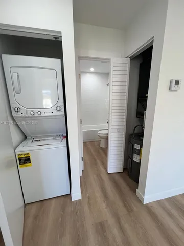 a view of a storage in a room